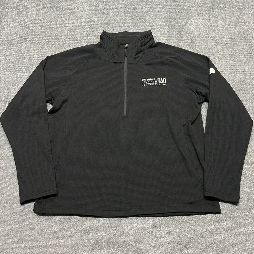 The North Face Mountain Peaks 1/4-Zip Pullover Mens 2XL Black Hiking Shirt Top